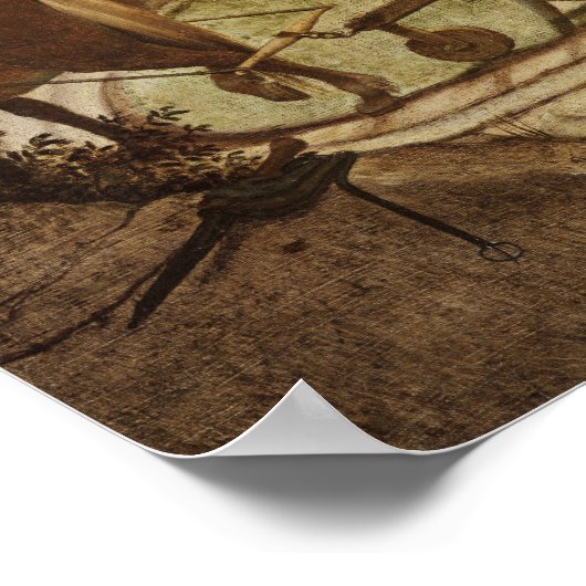 ピエテルブルーゲルランドスケープとイカロスの秋 ポスター (角)