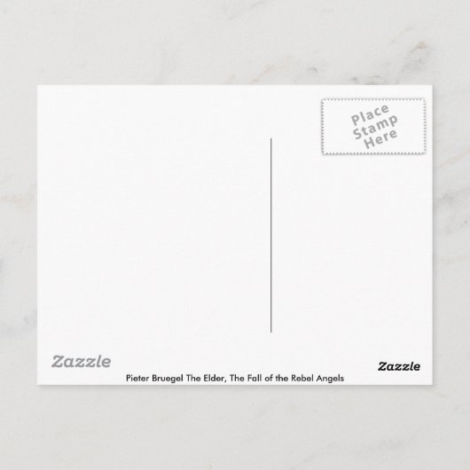 ピエテル・ブルーゲルによる反乱天使の秋 ポストカード (裏面)