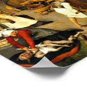 ピエテル・ブルーゲルのオランダ絵画語の諺 ポスター (角)