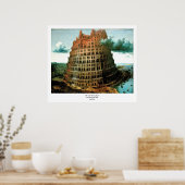 ピエテル・ブルーゲルのバベルの「小さな」塔 ポスター (キッチン)