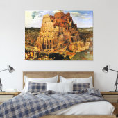 ピエテル・ブルーゲルの「バベルの塔」（1563年頃） キャンバスプリント (インサイチュ (寝室))