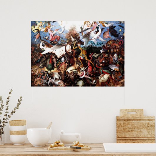 ピエテル・ブルーゲルの「反乱天使たちの秋」 ポスター (キッチン)