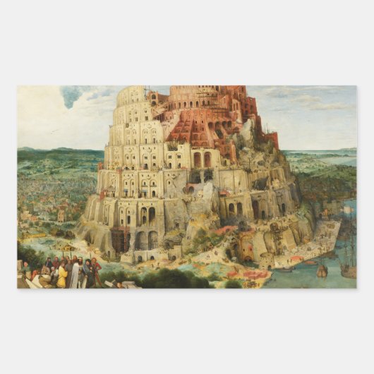 ピエテル・ブルーゲル長老 – バベルの塔 長方形シール (正面)