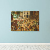 ピエテル・ブルーゲル・ザ・エルダーによる子ども向けゲーム キャンバスプリント (インサイチュ (ウッドフロア))