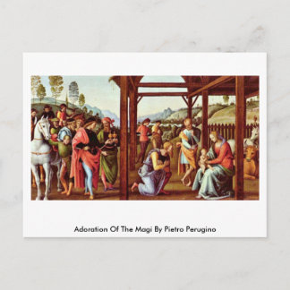 ピエトロ・ペルギノによるマギの崇拝 ポストカード