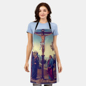 ピエトロ・ペルギノによるヴァージンとの十字架 エプロン (着用した状態)