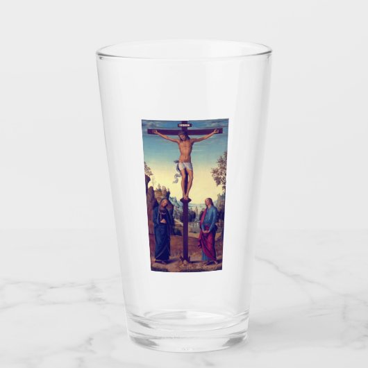 ピエトロ・ペルギノによるヴァージンとの十字架 タンブラーグラス (正面)
