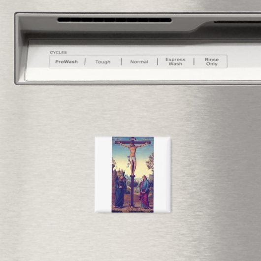 ピエトロ・ペルギノによるヴァージンとの十字架 マグネット (インサイチュ (食洗機))