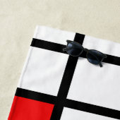 ピエト・モンドリアンの芸術のスタイルのモダンで明るい色 ビーチタオル (インサイチュ)