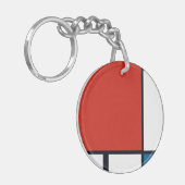 ピエト・モンドリアン - 幾何学的抽象構成 キーホルダー (正面左)