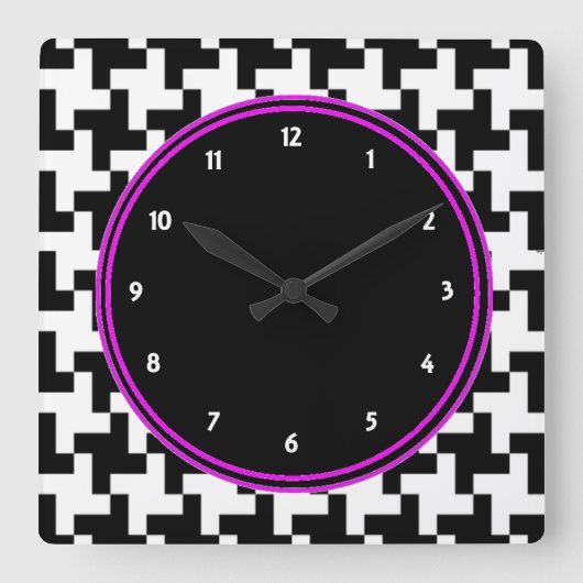 ピエドプールウォールクロック スクエア壁時計 (正面)