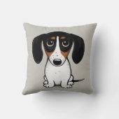 ピエバルダシュントかわいいパーソナライズされた犬 クッション (裏面)