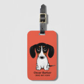 ピエバルダシュントかわいい子犬 ラゲッジタグ (正面縦)