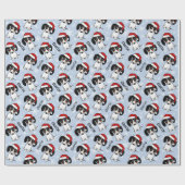 ピエバルダシュンドクリスマス名前をカスタムするかわいい犬 ラッピングペーパー (フラット)