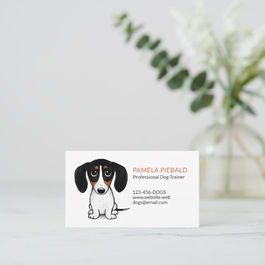 ピエボルド·ダクシュント|かわいい子犬の漫画 名刺 (スタンド正面)