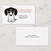 ピエボルド·ダクシュント|かわいい子犬の漫画 名刺 (正面/裏面)