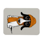 ピエボルド·ダクシュント·キュート·ヒッスター·ドッグ マグネット (横)