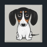ピエボルド・ダシュント |かわいい子犬のマグネット マグネット<br><div class="desc">Piebald Dachshand愛好家のためのおもしろい冷蔵庫用マグネット。黒、タン、白のドキシ。このおもしろい犬とより多くのオリジナルウィナー犬のデザインと家やオフィスのためのより多くのアクセサリーのためのジェンのドードルの世界を訪問。</div>