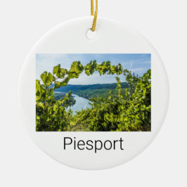 ピエポートモセルブドウヴィンテージつる植物お土産 セラミックオーナメント