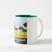 ピエモンテ イタリア 旅行ポスター ツートーンマグカップ (正面右)