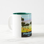 ピエモンテ イタリア 旅行ポスター ツートーンマグカップ (正面左)