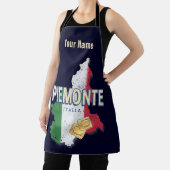 ピエモントイタリアレトロリージョンマップヴィンテージパスタ エプロン (インサイチュ)