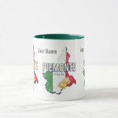 ピエモントイタリアレトロリージョンマップヴィンテージパスタ マグカップ (中央)