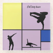 ピエラブスダンスモンドリアン通りヒップホップスタイル ガラスコースター (正面)