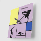 ピエラブスダンスモンドリアン通りヒップホップスタイル スクエア壁時計 (傾斜)