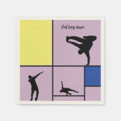 ピエラブスダンスモンドリアン通りヒップホップスタイル スタンダードカクテルナプキン (正面)