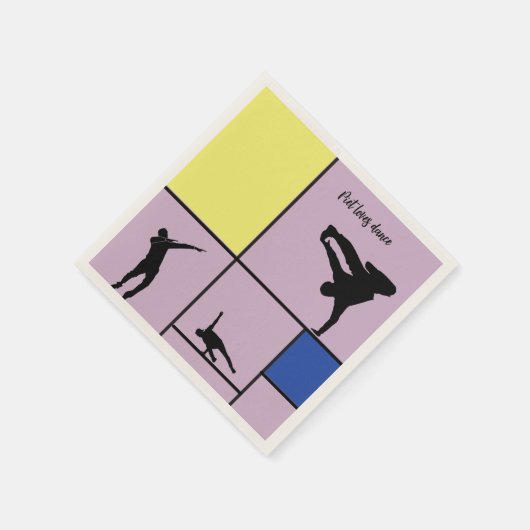 ピエラブスダンスモンドリアン通りヒップホップスタイル スタンダードカクテルナプキン (角)