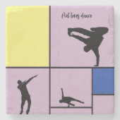 ピエラブスダンスモンドリアン通りヒップホップスタイル ストーンコースター (正面)