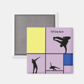 ピエラブスダンスモンドリアン通りヒップホップスタイル マグネット (正面/裏面)