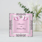 ピエレガントッかわいらしクシルバーバースデーパーティー 招待状 (スタンド正面)