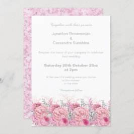 ピエレガントッかわいらしクフローラ大理石グリッター結婚ズ 招待状