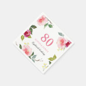 ピエレガントッかわいらしクフローラ80th誕生日パーティー スタンダードカクテルナプキン (角)