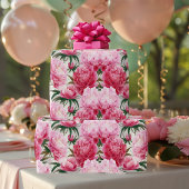 ピエレガントッかわいらしクペオニーフローラホリデー ラッピングペーパー