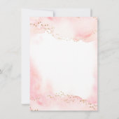 ピエレガントッかわいらしク金ゴールドキンセアニラ誕生日 招待状 (裏面)