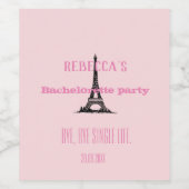 ピエレガントッガーリークパリテーマバチェロレッテ ワインラベル (シングルラベル)