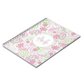 ピエレガントッガーリーク名門私立校風のペイズリープリントパターン ノートブック (左側)