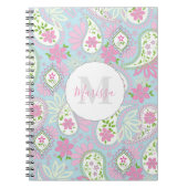 ピエレガントッガーリーク名門私立校風のペイズリープリントパターン ノートブック (正面)