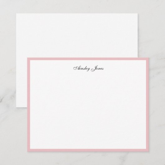 ピエレガントック縁どパーソナライズされたサンキューカード サンキューカード (正面/裏面)