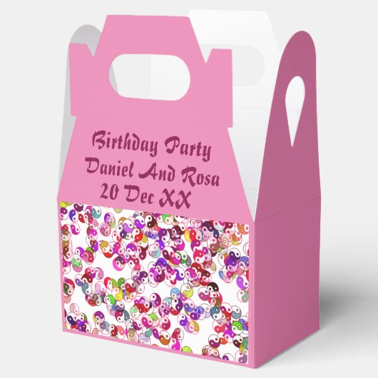 ピエレガントッパーソナライズされたク陰陽誕生会 フェイバーボックス (オープン)