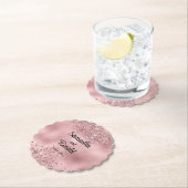 ピエレガントッフェイククグリッターとホイル結婚ス ペーパーコースター (インサイチュ)