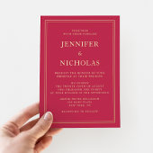 ピエレガントッフォーマルク結婚の金ゴールド 箔招待状