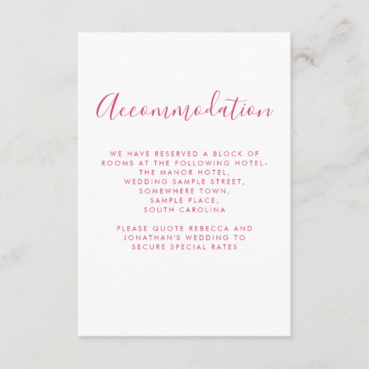 ピエレガントッミニマルクの宿泊カード エンクロージャーカード (正面)