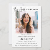 ピエレガントッモダンクフォト39歳の誕生日 招待状 (正面)