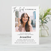 ピエレガントッモダンクフォト46歳の誕生日 招待状 (スタンド正面)