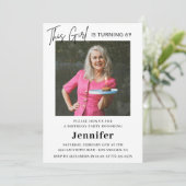 ピエレガントッモダンクフォト69歳の誕生日 招待状 (スタンド正面)