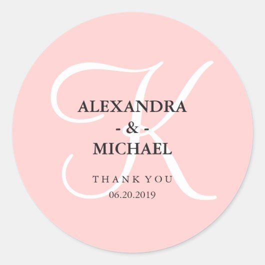 ピエレガントッモダンクモノグラムと感謝 ラウンドシール (正面)
